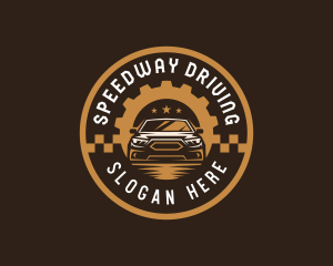 Driving - Driving Sedan Mechanic logo design