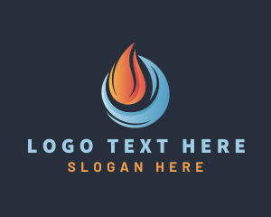 Gradient - Fire Cold Flame logo design