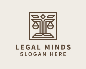 Jurist - Justice Scale Pillar logo design