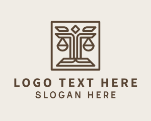 Legal - Justice Scale Pillar logo design