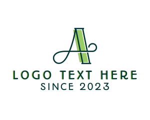 Nautical - Antique Tailor Studio Letter A logo design
