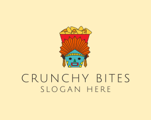 Chips - Tribal Mask Nachos logo design