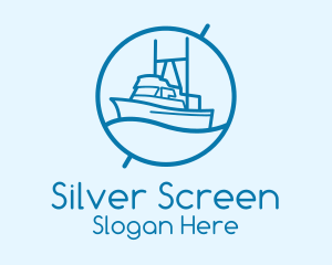 Sailor - Blue Cargo Ship logo design