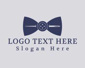 Button Bow Tie Needle Logo