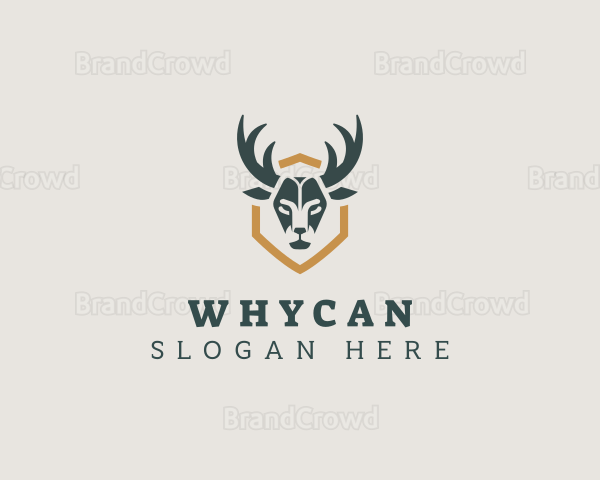 Deer Horn Hunting Logo