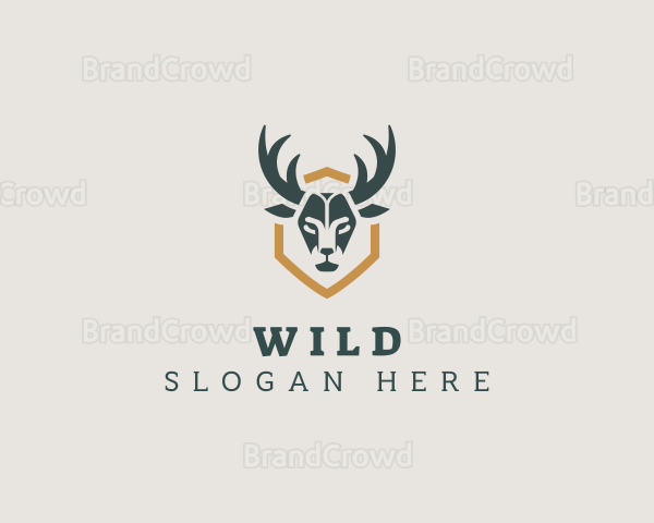 Deer Horn Hunting Logo