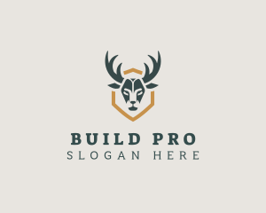 Deer Horn Hunting Logo