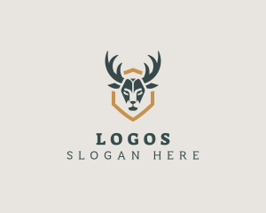 Deer Horn Hunting Logo