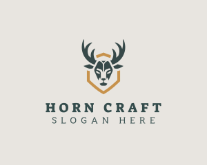 Horns - Deer Horn Hunting logo design