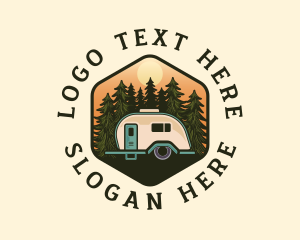 Trailer - Camping Caravan Trailer logo design