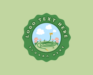 Lawn Care - Floral Garden Hose logo design