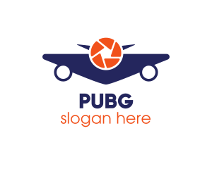 Surveillance - Camera Shutter Airplane logo design