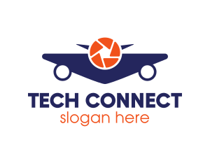 Photo - Camera Shutter Airplane logo design