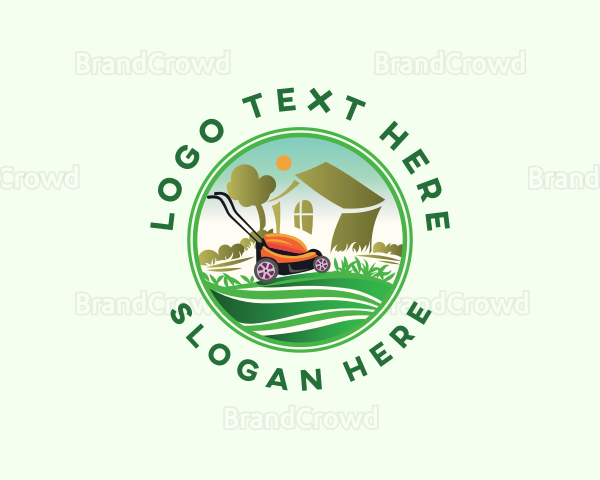 Lawn Mower Gardener Logo