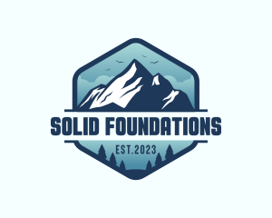 Camper - Outdoor Mountain Trekking logo design
