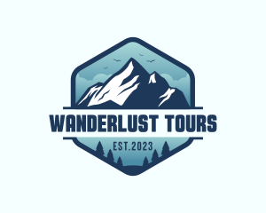 Outdoor Mountain Trekking logo design