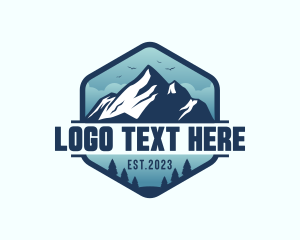 Trekking - Outdoor Mountain Trekking logo design