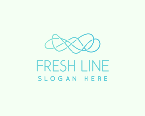 Line - Abstract Wave Line logo design