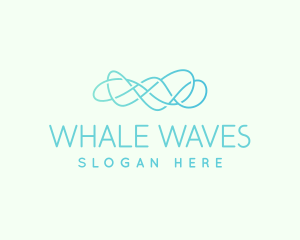 Abstract Wave Line logo design