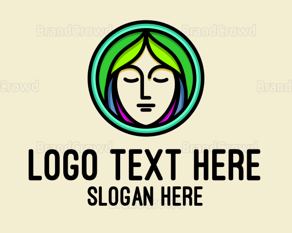 Colorful Relaxed Woman Logo