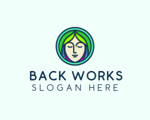 Woman Spa Relaxation logo design