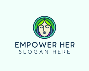 Woman Spa Relaxation logo design