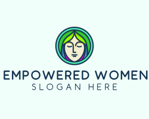 Woman Spa Relaxation logo design