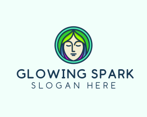 Woman Spa Relaxation logo design