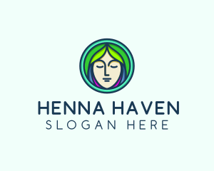 Woman Spa Relaxation logo design