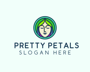 Woman Spa Relaxation logo design