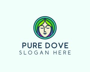 Woman Spa Relaxation logo design