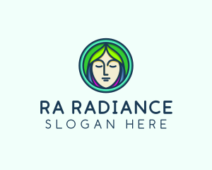 Woman Spa Relaxation logo design