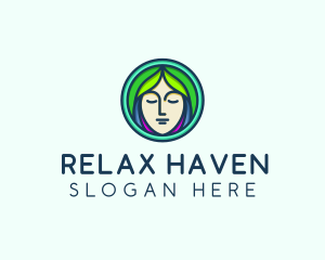 Woman Spa Relaxation logo design