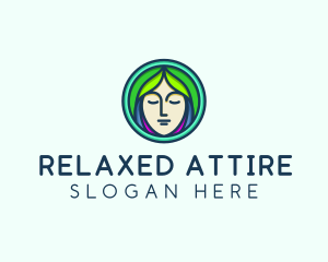 Woman Spa Relaxation logo design