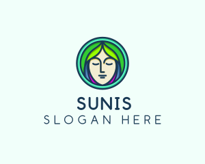 Woman Spa Relaxation logo design