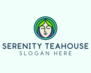 Woman Spa Relaxation logo design