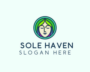 Woman Spa Relaxation logo design