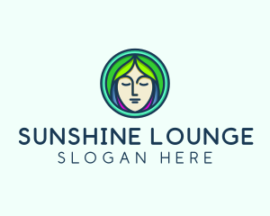 Woman Spa Relaxation logo design