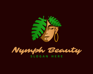 Nymph - Face Nature Cosmetic logo design