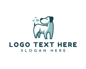 Canine - Dog Pet Heart logo design