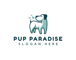 Dog Pet Heart logo design