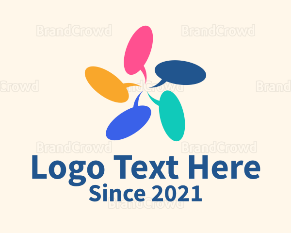 Multicolor Chat Bubble Logo