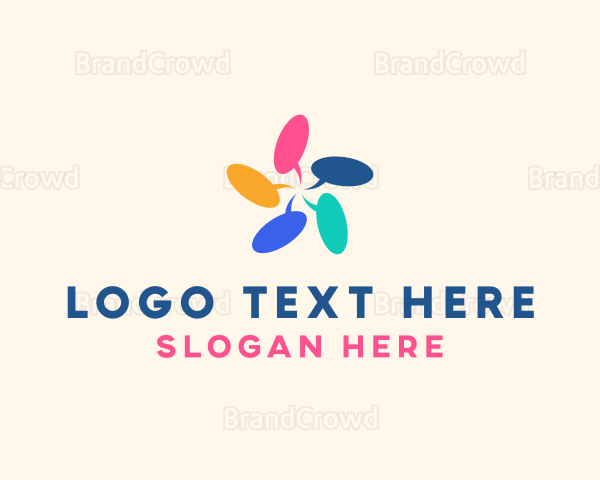 Multicolor Chat Bubble Logo