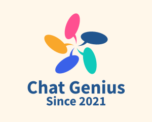 Multicolor Chat Bubble  logo design