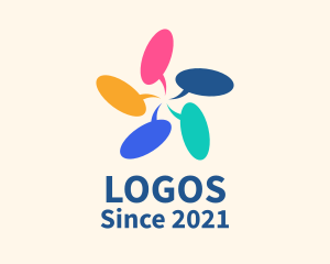 Colorful - Multicolor Chat Bubble logo design