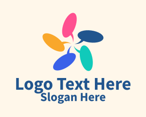 Multicolor Chat Bubble  Logo