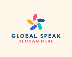 Translation - Multicolor Chat Bubble logo design