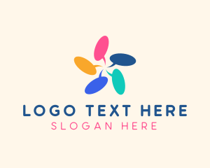 Abstract - Multicolor Chat Bubble logo design