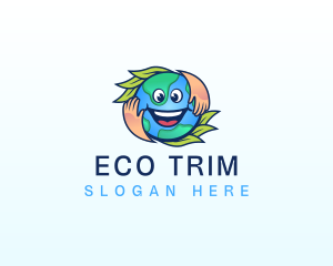 Earth Globe Eco logo design