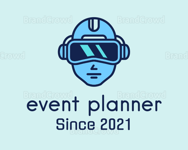 Futuristic Gamer Headset Logo